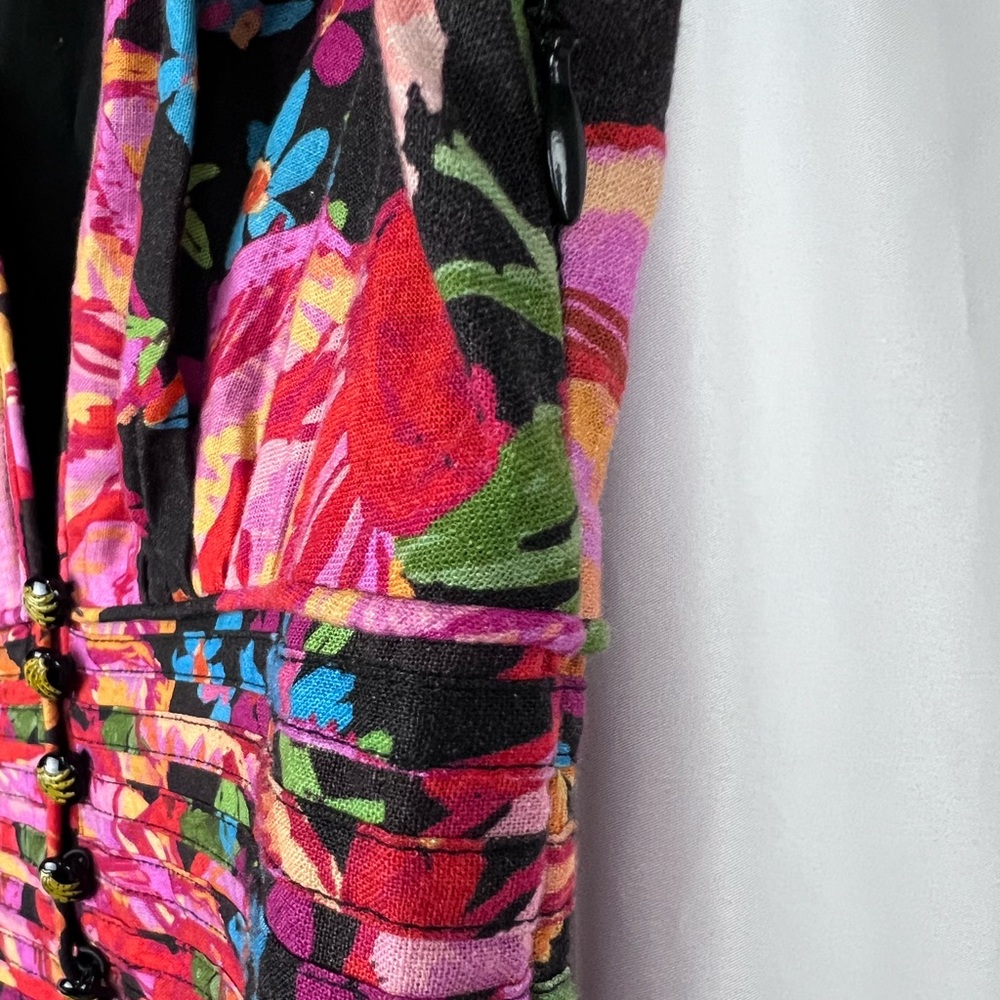 FARM RIO Black Spring Bananas Print Dress NEW Size XS NWOT - Picture 15 of 16
